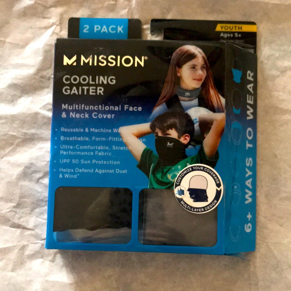 Cooling Gator Multifunctional Face And Neck Cover 2Pk New